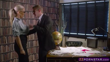 Big dicked boss fucks his busty secretary in the office