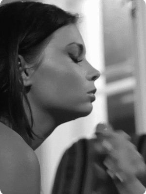 beautiful brunette working on her reward