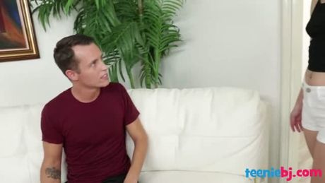 Lady enjoys giving blowjobs