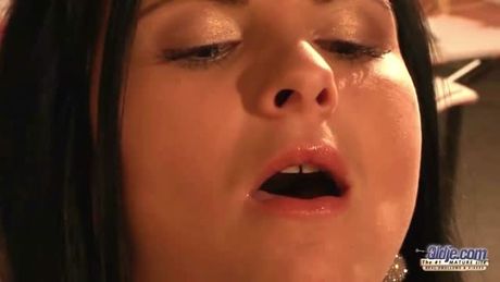 Teen secretary caught masturbating fucked by old boss