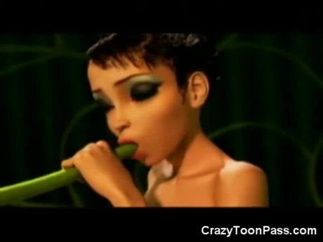 3D Babe Fucked by Giant Tentacled Flower!