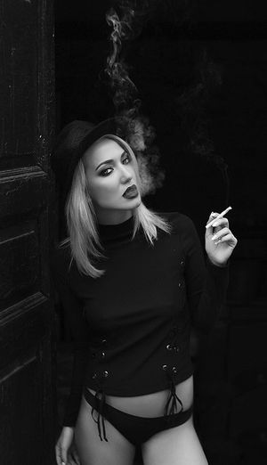 sexy woman smoking