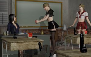 Her first day at sissyschool