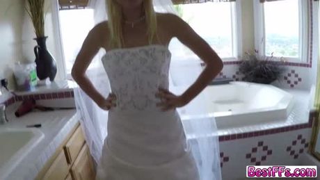 A Bride and her Maids gets fucked hardcore by the Bestmans big hard dick in the room where they are gathered.