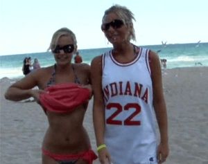 On the beach with a bitch