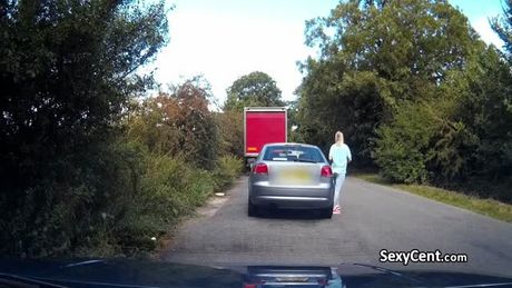 Cop fucks on the hood of the car