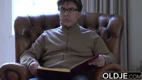 Horny teen nymph, French babe Luna Rival fucks Oldje and blow each other in 69 position.