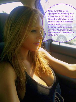 "Should we stop off at your hotel first?"