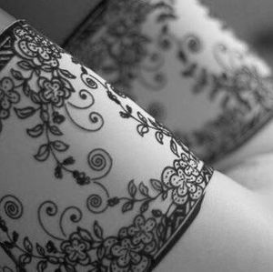 stockings black and white