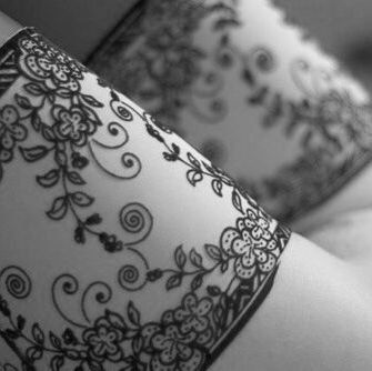 stockings black and white