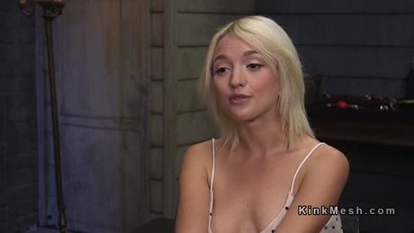 Restrained in bondage positions fucked