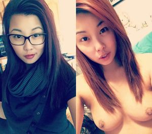 Dressed undressed Asian