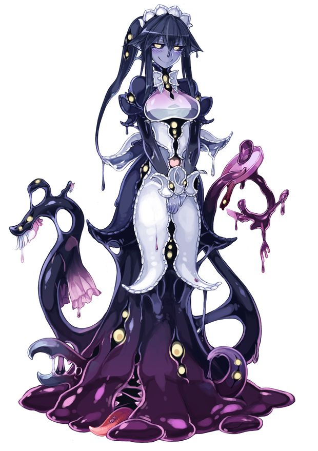 shoggoth and shoggoth (monster g!rl encyclopedia) drawn by kenkou cross