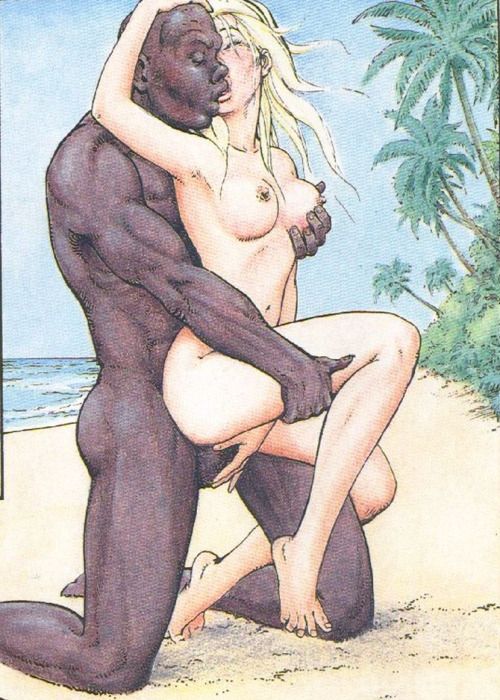 Fantasy interracial cartoon
