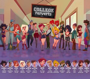 Incredible and perverted comics about a group of college students