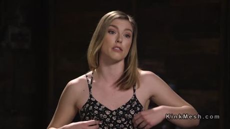 Blonde learning bdsm lesson with electricity