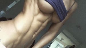 showing off her work