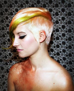 Multicolored beautiful punkette