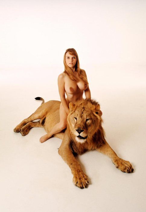 Blonde with Lion