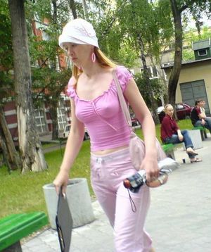 Nice Braless Redhead