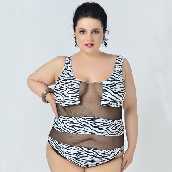 Half See through zebra bikini