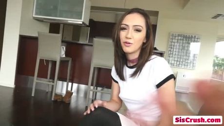 Lily Jordan truth dare hardcore game with big cock step brother