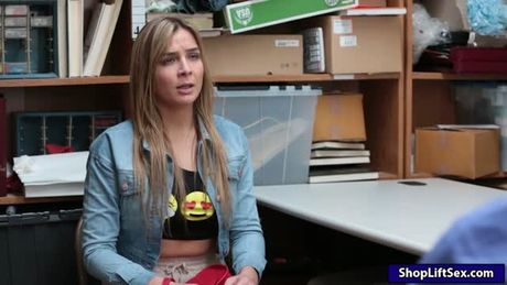 Sexy blonde thief Blair Williams fucked