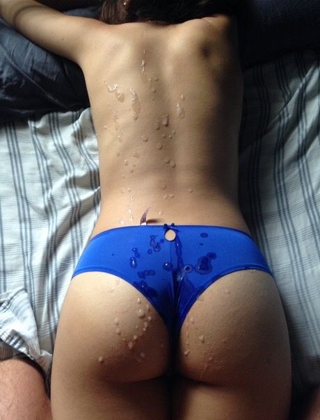 Cumshot on panties