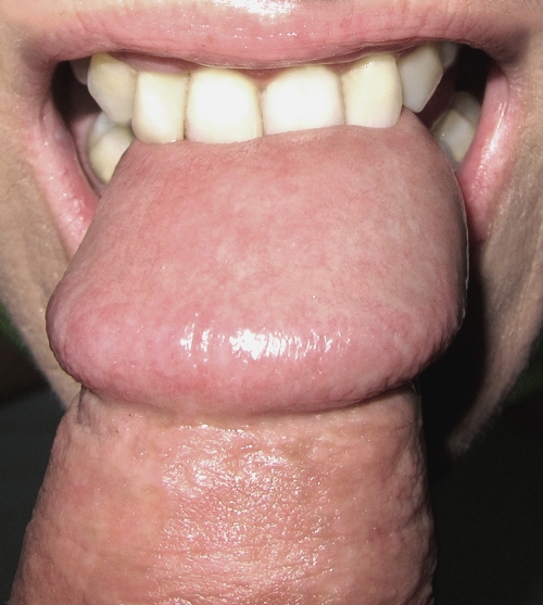 biting down on a cock