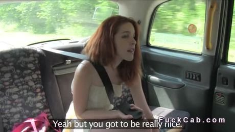 Petite redhead amateur bangs cab driver