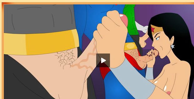 Wonder Woman cartoongonzo clip xxx - Justice League sex party!