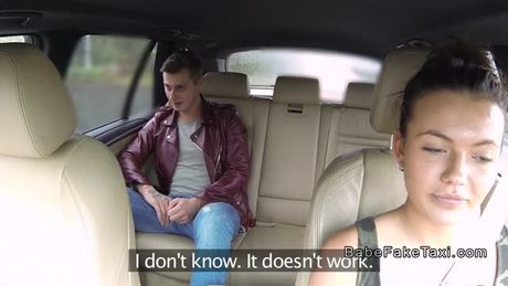 Busty taxi driver bangs in fake taxi