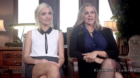 Femdom anal strap on fucking in bondage