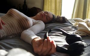 Sleeping Braless Beauty