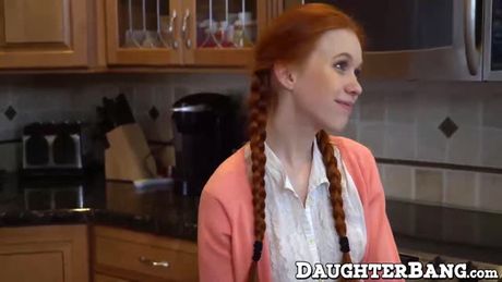 Redhead teen Dolly Little pussy pounded the right way