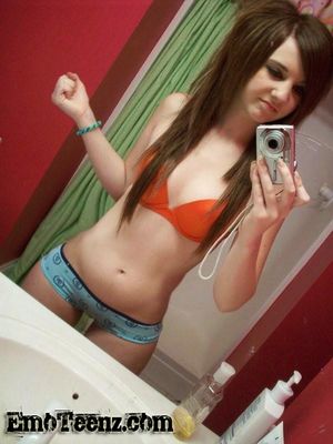 Emo teen in tight undies