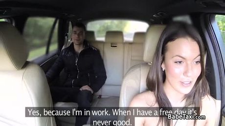 Gal taxi driver fucks on backseat