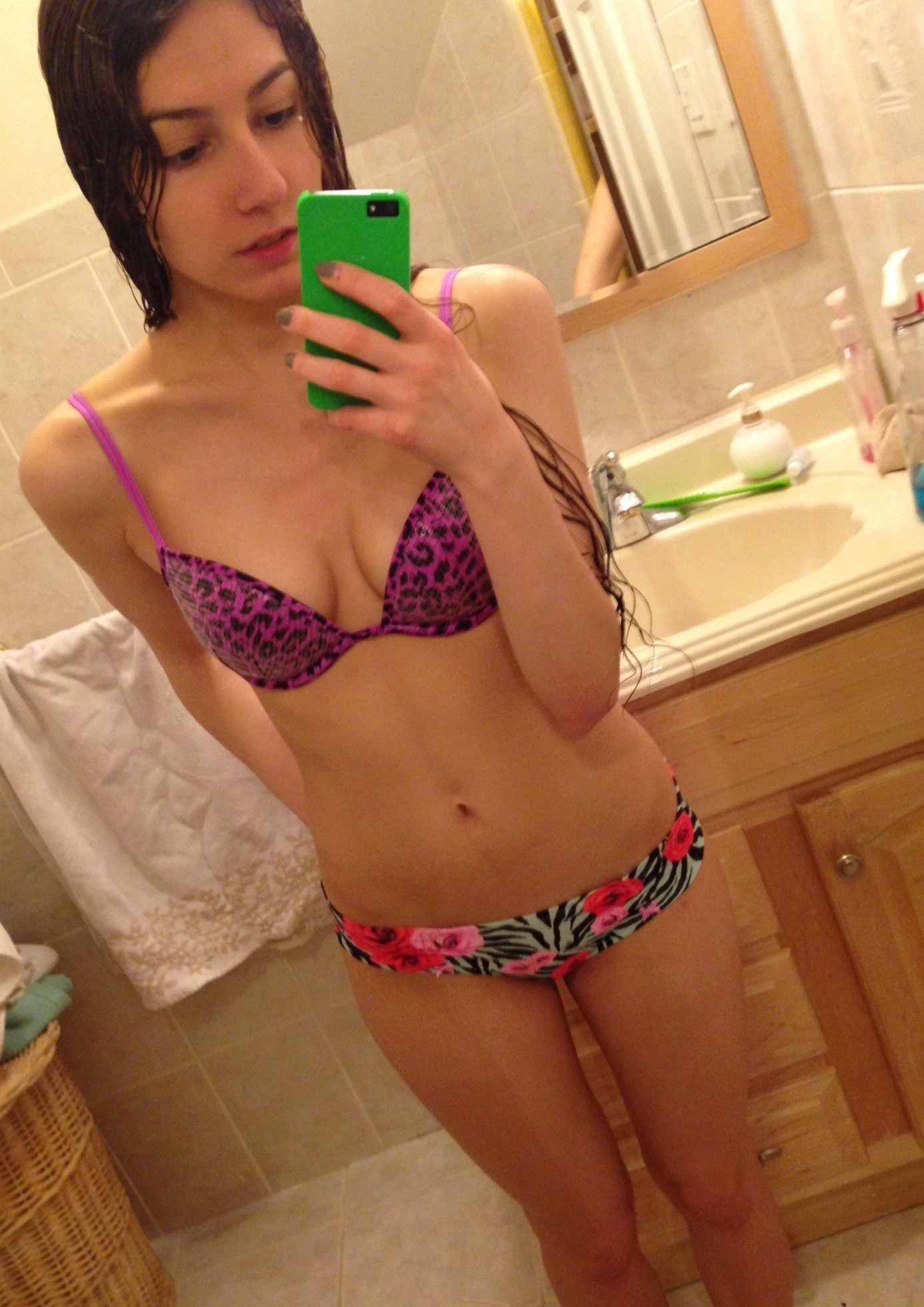 Leopard print bra
