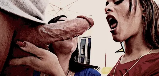 sharing cum from big cock