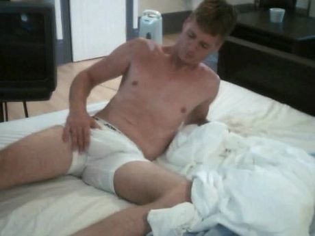 Me rubbing one out in the morning, what you hear in the background is a lawnmower hehe.