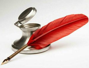 My avatar as the-naughty-scribe.