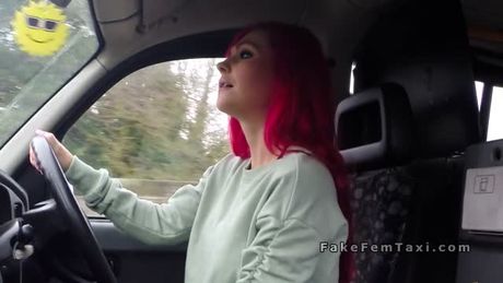 Lesbian face sitting for female cab driver