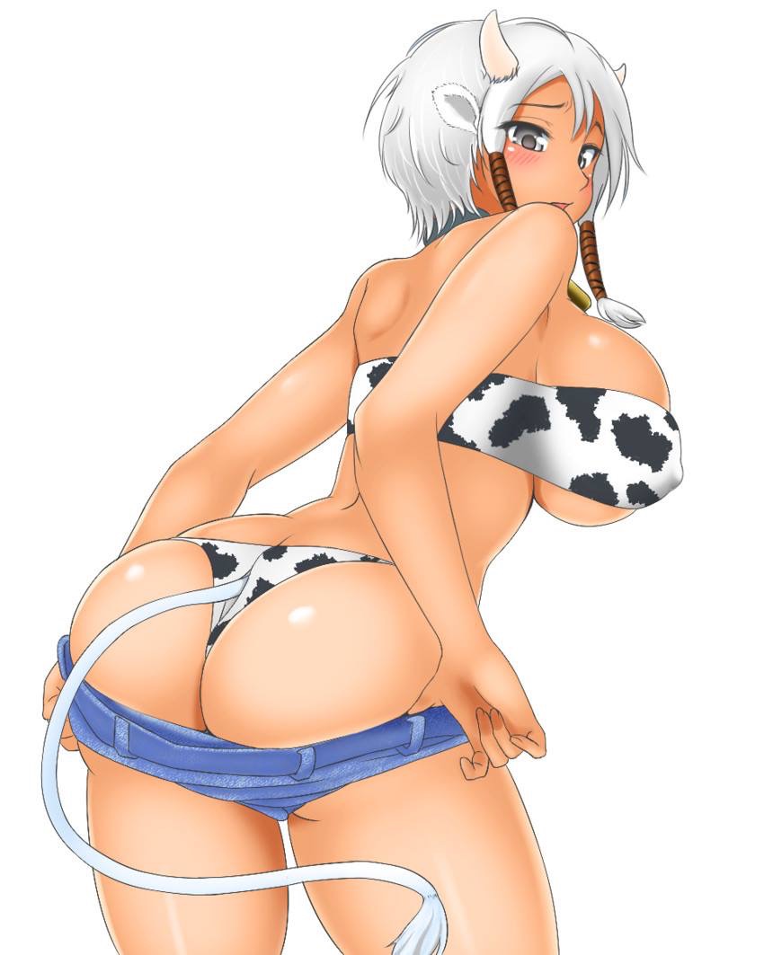 Cow showing tail