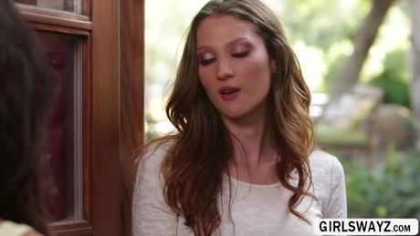 Blind brunette Veronica Rodriquez is waiting for her lift to church. Ellena Wood fills in for her usual ride.