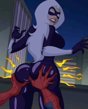 Spidey grabbing a handful of Blackcat booty