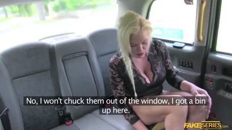 Horny MILF passenger engage in a very erotic hard sex action in the backseat of the public cab.