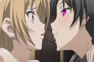 animated_gif female_only femsub glowing_eyes hypnotic_kiss ichinose_riko kissing manip ran_sem screenshot succubusriza_(manipper) yuri