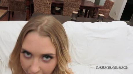 Skinny blonde has her first anal experience