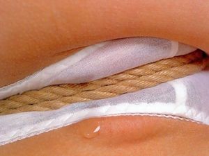 don't tie her up too hard or you'll squeeze all the juice out