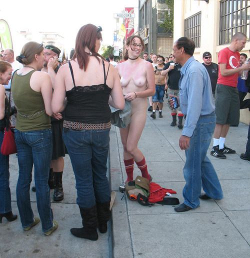 in the street